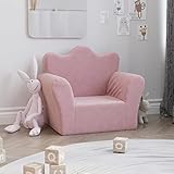 WIFESE 53x35x45,5 cm Kindersofa Rosa Weich Plüsch Schlafcouch Kinderzimmer MöBel Mini Sofas & Couches Kinder Sofa Kindercouch Kinder Sessel Bodensofa Sofa Kleine Couch Wellig