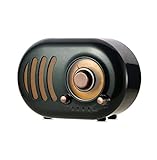 Multifunktionales tragbares Aufziehradio, Bluetooth-Lautsprecher, tragbares Retro-Radio, Mini-Unterstützung, Kartenspiel, Radio, Freisprecheinrichtung, Ph Wireless, Schwarz (weiß).