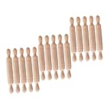TOYANDONA 15 Stück Rollendes Mini-Nudelholz Aus Holz Mini-Puppenhaus Puppenhaus-Zubehör Dory Vintage-Holzroller Nudelholz Nudelholz Bastelarbeiten Mini-Dinge Rollstab Basteln