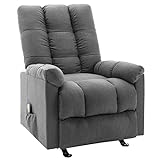Festnjght Massagesessel Fernsehsessel Elektrisch Relaxsessel mit Liegefunktion Elektrischer Sessel TV Sessel Wärmefunktion Liegesessel Heizung Massage Chair Hellgrau