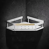 MAVNES Duschablage Ecke Eck-Duschkorb, Badezimmer-Duschorganisator, wandmontiertes Duschzubehör (Color : White Gold, Size : 1 Layer)