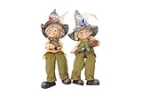 Benera Kantenhocker Wichtel Herbst Deko Figuren aus Polyresin 2er Set 17 cm