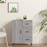 Higsose Komoda Kommode Schränke Sidboard 69,5x34x90 cm Eisengriff Dresser Komodenschrank Kommode Sideboard Bedroom Chest of Drawers Livarno Kommode Schubladenschränke Grau Sonoma