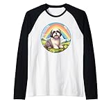 Shih Tzu Regenbogen-Brücke, niedlich, bunt, Gedenkmalerei Raglan