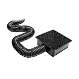 Downspout Extension Kit, Square Catch Basin Drain Kit, Equipped with a Hose That can Stretch up to 250 Centimeters in Length, No Deep Dig Neded, for Cement Floor and Lawn