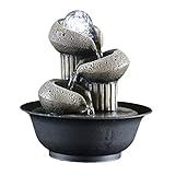 luckxuan Zimmerbrunnen/Brunnen Einfache Indoor Wasserbrunnen Wohnzimmer Studie Kreative Desktop Dekoration Feng Shui Ball Büro Feng Shui Rad Dekorationen Desktop Brunnen