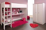 Parisot Komplett-Set Hochbett Und Kleiderschrank 2-TRG. SMOOZY DREHBARE Kanten PINK/BLAU NEU