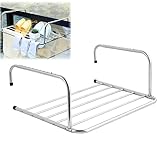 Wäscheständer Zum Aufhängen Balkon, Edelstahl Wäscheständer Heizung, Klappbar Heizkörpertrockner Für Socken,Wäscheständer Für Balkon, Handtuchhalter Für Das Bad, Silber ( Color : Silver , Size : 80x38