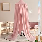 BEARTOP Baldachin für Kinderzimmer ohne Bohren | Betthimmel Babybett Mädchen | Betthimmel Hausbett | Canopy | Betthimmel Jungen | Betthimmel Kinder - 270 cm - Rosa