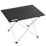 GYMAX Campingtisch Tragbar, Aluminium Gartentisch mit Tragetasche, Klapptisch Falttisch Belastbar bis 25 kg, 56 x 41 x 41 cm, für Camping, Picknick, Angeln, Grillen