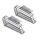 Veemoon 2 Stück Badezimmer-Lagerregal Regalhalterungen Wandregal Wandregale Zur Aufbewahrung Eisen-Präsentationsregale Dusch-Caddy Korb Schwebende Küchenregale Aufbewahrungshalter