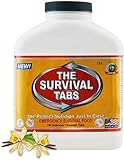 Survival-Tabs 15 Tage 180 Tabs Notfall-Lebensmittel-Überlebensmittel, Ersatz, MRES, glutenfrei und gentechnikfrei, 25 Jahre Haltbarkeit, langfristige Lebensmittelaufbewahrung – Vanille-Geschmack