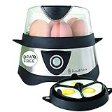 Russell Hobbs Eierkocher [Testsieger, 1-7 gekochte od. 3 gedämpfte Eier auf den Punkt genau] Edelstahl (inkl. Dampfgarer-Einsatz, automatische Abschaltung, Signalton, BPA-frei, Messbecher) 14048-56