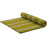 Asia WOHNSTUDIO ROLLMATTE, Kapok Rollmatte der Marke Asia Wohnstudio, 200cm (Länge) x 145cm (Breite) x 4,5cm (Höhe), Thailändische Rollmatte, Entspannungsmatte, Yogamatte, Pilates, Rollmatratze