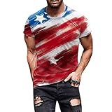 Herren Sommermode Casual Fasten 3D Digitaldruck T-Shirt Kurzarm Top Uhr