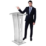 SUNMME Acryl Display Ständer Konferenz Kanzel Podium Laptoptisch Professionelles tragbares Präsentations Podium Rednerpult Ideal für Vorträge Hochzeiten Konferenzen Schulen Kirchen