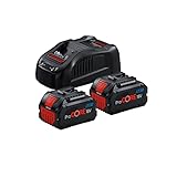 Bosch Professional 18V System Akku Starter-Set (2x ProCORE18V 5.5Ah Akku + Schnellladegerät GAL 1880 CV, im Karton)