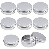 8 pcs Aluminium Leer Döschen Rund Reise Cremedose Tiegel für Creme Lotion Masken Kosmetik Nagelkunst（20ml）