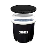 Eisbadewanne, tragbar, groß, Kaltbadewanne for Sportler, faltbare Badewanne for den Außenbereich, Kältetherapiewanne, Outdoor Indoor, SPA-Bad ( Color : Noir , Size : 85x80cm(33x31inch) )