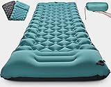 Selbstaufblasende Campingmatte, ultraleichte Campingmatratze, Isomatte, tragbar, wasserdicht, breit, dick, Einzel-Isomatte mit Kissen