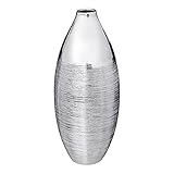 Vase - Keramik - Silber - H38 cm - Silber - Atmosphera créateur d'intérieur