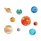 TOYANDONA Selbstklebender Wandaufkleber Leuchtender Wandaufkleber Sonnensystem-Aufkleber Leuchtende Neun Planeten Neun Planeten-Aufkleber