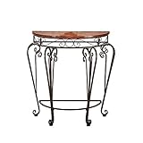 monque Konsolentisch, Halbrunder Eingangstisch Mit Eisengestell, Vintage-Sofa-beistelltisch Für Floristen-flurhaus(Size:70 * 35 * 80CM,Color:A)
