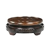 DAONPHARI Pflanze Bonsai Basis Runde Basis Display, zarte kleine Retro Runde Teekanne Basis, Bonsai Sockel kleine Töpfe Holz Basis/Vase Dekoration Home Dekoration Display Stand