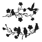 YJSBXN 3D Metall Wanddeko Gold, 3D Deko, Metall Wandkunst, Wanddekoration Wandbild aus Metall, für Garten Wohnzimmer, Schlafzimmer, Esszimmer Wohnkultur (Vogel)