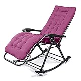 TONPOP Zero Gravity Chair Outdoor Liegestuhl Zero Gravity Chair Verstellbare Faltbare Terrassen-Chaiselounges mit Rutschfester Wattepad und Kissen für Strandga