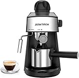 Klarstein 1,5 L Siebträgermaschine für 2 Tasse Kaffee, Mini Espressomaschine mit Milchschäumer, 15 Bar Siebträger Kaffeemaschine Klein, Gute Espresso Kaffeemaschine, Edelstahl-Espressomaschinen 1050 W