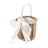 FONDOTIN Weinkorb Lebensmittel-Geschenkbox Aufbewahrungskörbe Aus Seegras Rattankörbe Zur Aufbewahrung Blumenkorb Mit Spitzengriff Blumenkorb Für Hochzeiten Weinhalter Aus