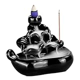 Rückfluss Räuchergefäß Halter Handgemachte Keramik Incense Burner Räucher Wasserfall Räucherkegel Halter Aromatherapie-Verzierung Räucherstäbchen Halter für Innenministerium Meditation Yoga