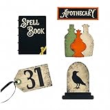 BETUGIFT Halloween Tiered Tray Decor Horror Decor Ornaments Farmhouse Fall Supplies Dekorationen Aktenablage Schwarz Metall (Multicolor, One Size)