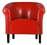 DbHFgjMN Wohnzimmer Chaise Chairs Recliner Sofa Liege Sessel Clubsessel Loungesessel Cocktailsessel 6 Farben für Wohnung Büro und Schlafzimmer (Color : Rot)