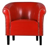 DbHFgjMN Wohnzimmer Chaise Chairs Recliner Sofa Liege Sessel Clubsessel Loungesessel Cocktailsessel 6 Farben für Wohnung Büro und Schlafzimmer (Color : Rot)