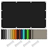 Sonnensegel Sonnenschutz Garten 1.5 x 2.6 m Nylon Kabelbinder Und Kordel Sonnensegel Leinwand für Terrasse, Balkon, Pool und Garten, Schwarz