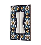 Hausfliesen, Keramik, Zahlen und Buchstaben, Blumenmuster, Fliesengröße: 7,5 x 2 x 2,5 cm, Blau