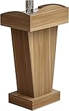 SJLEO Stehpult Rednerpult Holz-Podium for Kirche, Klassenzimmer, Büro, Bodenstehend, Kanzel, Podium, Schreibtisch, Mehrzweck-Vortragsständer, Tisch, einfach zu montieren (Color : Natural)