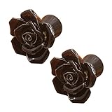 moaupr 2 Stück SchubladeKnauf Rosette Türknöpfe für Kinder Niedlicher Einloch-Keramikgriff Porzellan Schrankknöpfe Mehrfarbig Möbelgriffe für Schränke,Innentüren,Küche,Wohnzimmer