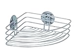 WENKO Turbo-Loc® Eckablage - Befestigen ohne bohren, Stahl, 26.5 x 10.5 x 20 cm, Chrom