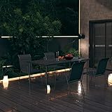 Festnight Gartenmöbel Set 4 Personen Sitzgruppe Garten Essgruppe Gartentisch Set mit 4 Stühlen Stapelbar Gartengarnitur Esstisch Sitzgarnitur Stahl