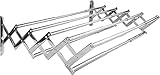 ILIKEPOW Ausziehbar Wäscheständer Wandmontage, platzsparender Wäschetrockner Wand mit 70 cm Wäscheleine ausziehbar - Max. Belastbarkeit 15 kg Handtuchhalter für Bad Balkon Wäschekammer 304 Edelstahl