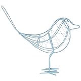 Veemoon Metall-Vogel-Dekoration Eisen-Vogelfigur Rustikale Tischdekoration Kunsthandwerk Vogel-Metall-Dekofigur Heimdekoration Geschenk Für Zuhause Bauernhaus Rustikale Dekoration Blau