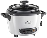 Russell Hobbs Reiskocher mini [small] 0,4l (Warmhaltefunktion, antihaftbeschichteter Gartopf, Reislöffel & Messbecher, ideal auch für Quinoa & Couscous, Reiswärmer) 27020-56