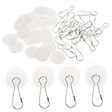 Levemolo 20 Stück Pull-Blumen-Haken Robuster Kleiderbügel Robuster Haken Wandhaken Leistungsstarke Haken Yoga-Deckenhaken Hängesessel-Aufhängeset Wandhaken Für Küche Kunststoff