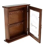 Veemoon 1 X Box Schlüssel-Aufbewahrungsbox Schmuck-Organizer Tablett Wandmontage Schmuck-Organizer Wandmontage Aufbewahrungsbehälter Holz-Schlüsselregal Holz-Schlüsselschrank