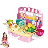 Cyhamse Kochspielzeug-Set – Kochspielzeug-Spielset mit Küchenzubehör-Set, Kochgeschirr, Kochutensilien und Spielfutter-Set für Kinder, Jungen und Mädchen