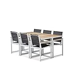 Mahlzeitset I Garten 6 Personen - Tabelle 160x110 cm - Aluminium und Polywood - Cubo Bocarnea