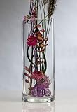 Glasvase Vase Glas Blumenvase Tischvase Zylinder 30 cm